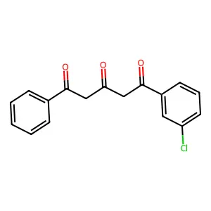 1-(3-chlorophenyl)-5-phenylpentane-1,3,5-trione structure