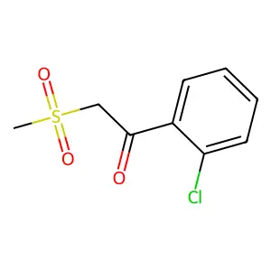 1-(2-chlorophenyl)-2-methylsulfonylethanone structure