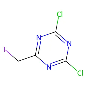 2,4-dichloro-6-(iodomethyl)-1,3,5-triazine structure