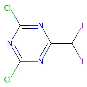 Compound C4HCl2I2N3 structure