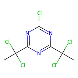 Compound C7H6Cl5N3 structure