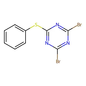 Compound C9H5Br2N3S structure
