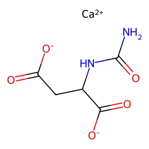 calcium 2-(carbamoylamino)butanedioate structure