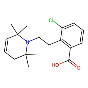 Benzoic acid, m-chloro-, 2-(3,6-dihydro-2,2,6,6-tetramethyl-1(2H)-pyridyl)ethyl ester structure