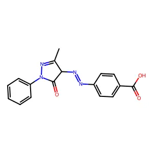 4-[(4,5-DIHYDRO-3-METHYL-5-OXO-1-PHENYL-1H-PYRAZOL-4-YL)AZO]BENZOIC ACID structure