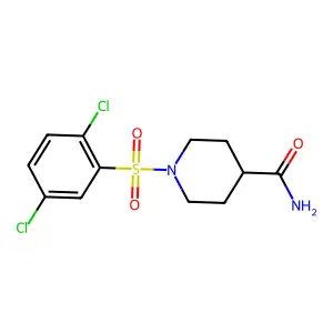 1-[(2,5-dichlorophenyl)sulfonyl]-4-piperidinecarboxamide structure