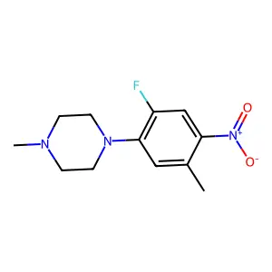 1-(2-Fluoro-5-methyl-4-nitrophenyl)-4-methylpiperazine structure