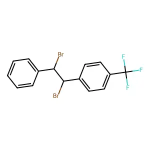 1-(1,2-dibromo-2-phenylethyl)-4-(trifluoromethyl)benzene structure