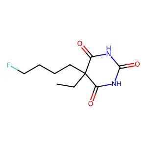 Barbituric acid, 5-ethyl-5-(4-fluorobutyl)- structure