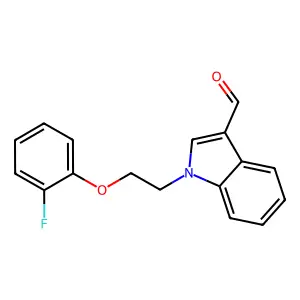 1-[2-(2-fluorophenoxy)ethyl]indole-3-carbaldehyde structure