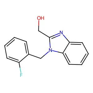 [1-[(2-fluorophenyl)methyl]benzimidazol-2-yl]methanol structure