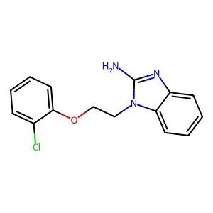 1-[2-(2-chlorophenoxy)ethyl]benzimidazol-2-amine structure