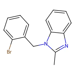 1-[(2-bromophenyl)methyl]-2-methylbenzimidazole structure