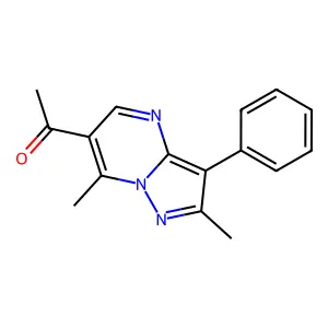 1-(2,7-dimethyl-3-phenylpyrazolo[1,5-a]pyrimidin-6-yl)ethanone structure