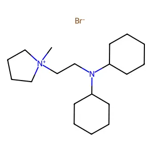 1-(2-(Dicyclohexylamino)ethyl)-1-methyl-pyrrolidinium bromide structure