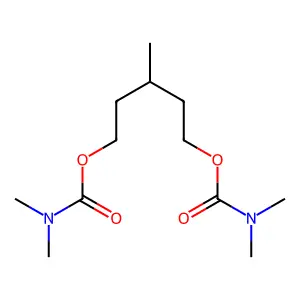 [5-(dimethylcarbamoyloxy)-3-methylpentyl] N,N-dimethylcarbamate structure