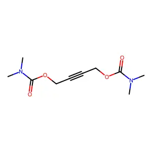 4-(dimethylcarbamoyloxy)but-2-ynyl N,N-dimethylcarbamate structure