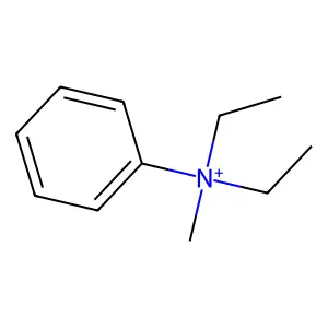 diethyl-methyl-phenylazanium structure