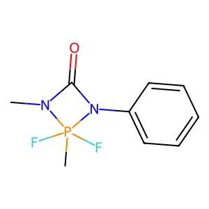 1,3,2-Diazaphosphetidin-4-one, 2,2-difluoro-2,2-dihydro-1,2-dimethyl-3-phenyl- structure