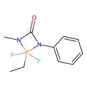 1,3,2-Diazaphosphetidin-4-one, 2-ethyl-2,2-difluoro-2,2-dihydro-1-methyl-3-phenyl- structure