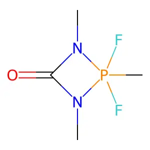 1,3,2-Diazaphosphetidin-4-one, 2,2-difluoro-2,2-dihydro-1,2,3-trimethyl- structure