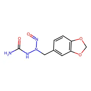 [1,3-benzodioxol-5-ylmethyl(nitroso)amino]urea structure