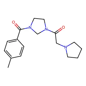 1-[3-(4-methylbenzoyl)imidazolidin-1-yl]-2-pyrrolidin-1-ylethanone structure