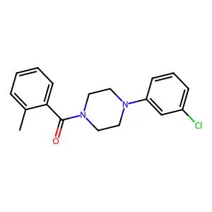 1-(3-Chlorophenyl)-4-(2-methylbenzoyl)piperazine structure