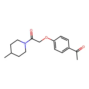 2-(4-acetylphenoxy)-1-(4-methylpiperidin-1-yl)ethanone structure