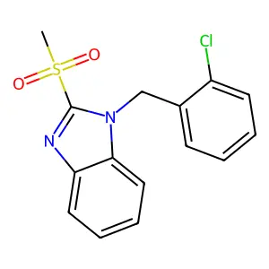 1-[(2-chlorophenyl)methyl]-2-methylsulfonylbenzimidazole structure