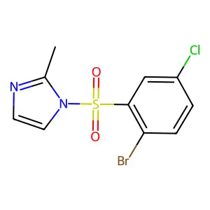 1-[(2-bromo-5-chlorophenyl)sulfonyl]-2-methyl-1H-imidazole structure
