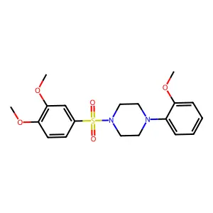 1-[(3,4-dimethoxyphenyl)sulfonyl]-4-(2-methoxyphenyl)piperazine structure