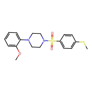 1-(2-methoxyphenyl)-4-(4-methylsulfanylphenyl)sulfonylpiperazine structure