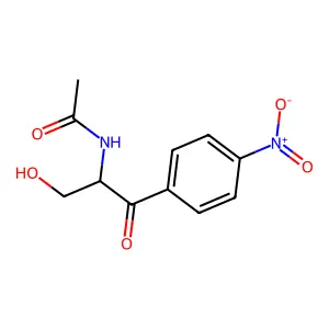 N-[3-hydroxy-1-(4-nitrophenyl)-1-oxopropan-2-yl]acetamide structure
