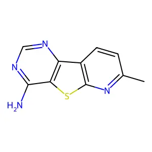 11-methyl-8-thia-3,5,10-triazatricyclo[7.4.0.02,7]trideca-1(9),2(7),3,5,10,12-hexaen-6-amine structure