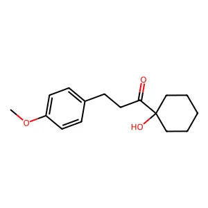 1-(1-hydroxycyclohexyl)-3-(4-methoxyphenyl)propan-1-one structure