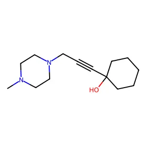 1-(3-(4-methylpiperazin-1-yl)prop-1-yn-1-yl)cyclohexanol structure
