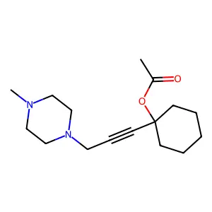 [1-[3-(4-methylpiperazin-1-yl)prop-1-ynyl]cyclohexyl] acetate structure