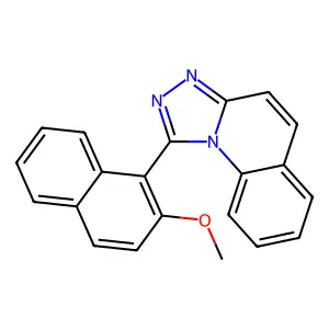 1-(2-methoxynaphthalen-1-yl)-[1,2,4]triazolo[4,3-a]quinoline structure