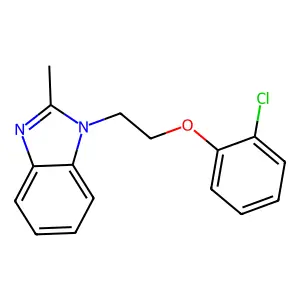 1-[2-(2-chlorophenoxy)ethyl]-2-methylbenzimidazole structure