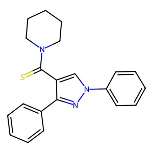 1-(1,3-diphenyl-1H-pyrazole-4-carbothioyl)piperidine structure