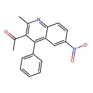 1-(2-methyl-6-nitro-4-phenylquinolin-3-yl)ethanone structure