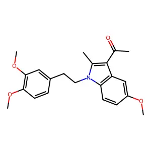 1-[1-[2-(3,4-dimethoxyphenyl)ethyl]-5-methoxy-2-methylindol-3-yl]ethanone structure