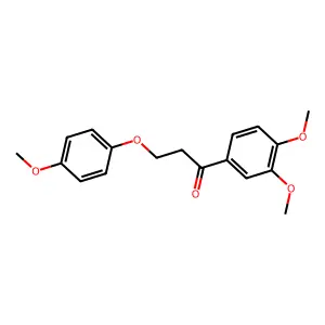 1-(3,4-dimethoxyphenyl)-3-(4-methoxyphenoxy)propan-1-one structure
