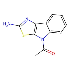 1-(2-amino-[1,3]thiazolo[5,4-b]indol-4-yl)ethanone structure
