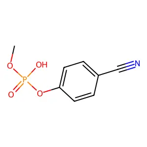(4-cyanophenyl) methyl hydrogen phosphate structure