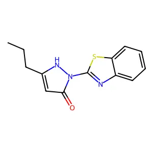 1-(1,3-benzothiazol-2-yl)-3-propyl-1H-pyrazol-5-ol structure