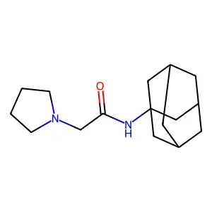 n-(adamantan-1-yl)-2-(pyrrolidin-1-yl)acetamide structure