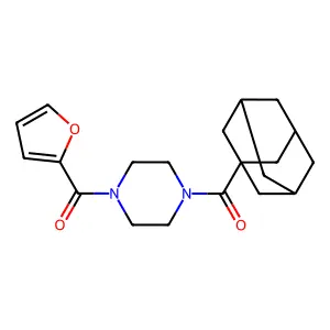 1-(1-Adamantylcarbonyl)-4-(2-furoyl)piperazine structure