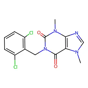 1-(2,6-dichlorobenzyl)-3,7-dimethyl-1H-purine-2,6(3H,7H)-dione structure